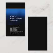 Carte de visite en bande Bleu Bleu Vertical (Devant / Derrière)