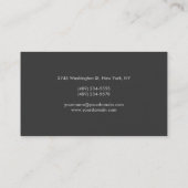 Carte de visite en bande rouge gris foncé (Dos)