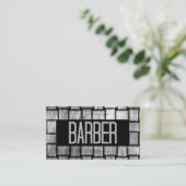 Carte de visite en barbier tissé (Debout devant)