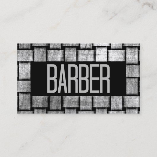 Carte de visite en barbier tissé (Devant)