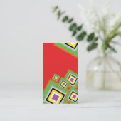 carte de visite en beau rouge (Debout devant)
