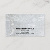 Carte de visite en béton géométrique moderne (Dos)