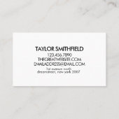 Carte de visite en béton rustique (Dos)