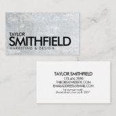 Carte de visite en béton rustique (Devant / Derrière)