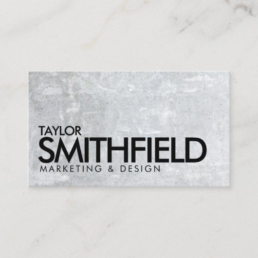 Carte de visite en béton rustique (Devant)