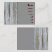 Carte de visite en bois (Devant / Derrière)
