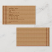 Carte de visite en bois (Devant / Derrière)