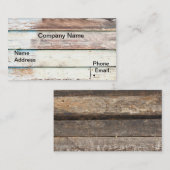 Carte de visite en bois 2 de mur de Shack (Devant / Derrière)