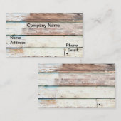 Carte de visite en bois 4 de mur de Shack (Devant / Derrière)