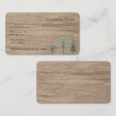 Carte de visite en bois d'arbres de point de vert (Devant / Derrière)