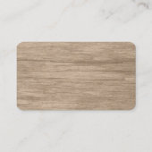 Carte de visite en bois d'arbres de point de vert (Dos)