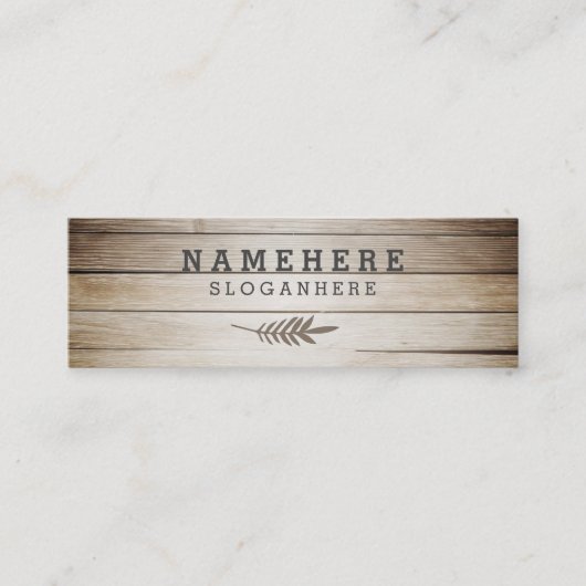 Carte de visite en bois de café foncé élégant (Devant)