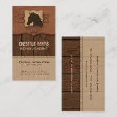 Carte de visite en bois de cheval de Flourish (Devant / Derrière)