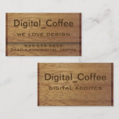 Carte de visite en bois de finition (Devant / Derrière)