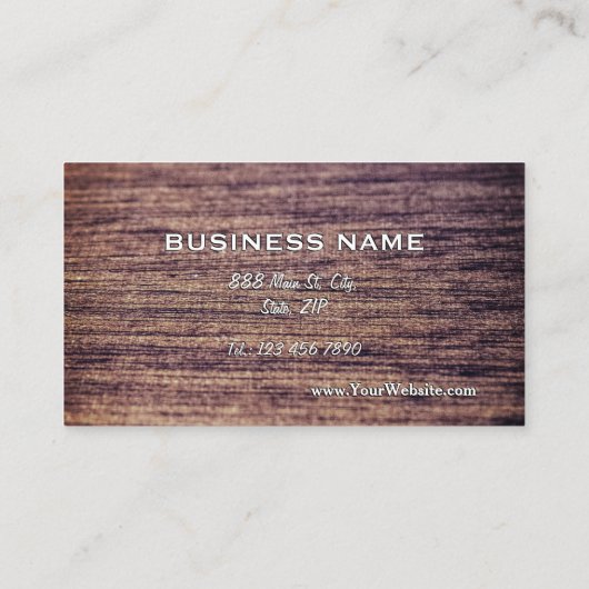 Carte de visite en bois de finition (Dos)