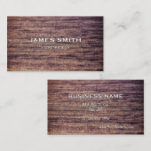 Carte de visite en bois de finition (Devant / Derrière)