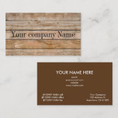 carte de visite en bois de grain (Devant / Derrière)