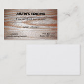 Carte de visite en bois de grain (Devant / Derrière)