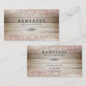 Carte de visite en bois de parties scintillantes (Devant / Derrière)