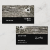 carte de visite en bois de texture (Devant / Derrière)