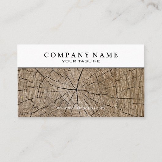 Carte de visite en bois de tronçon (Devant)