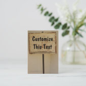 Carte de visite en bois de verticale de signe (Debout devant)