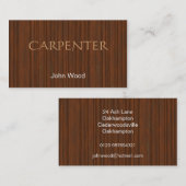 Carte de visite en bois d'effet (Devant / Derrière)