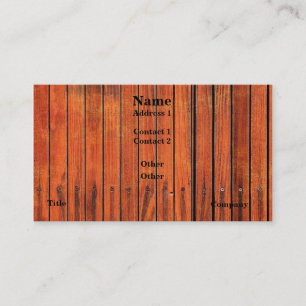 Carte de visite en bois d'image de barrière