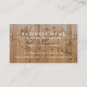 Carte de visite en bois élégant professionnel de (Dos)
