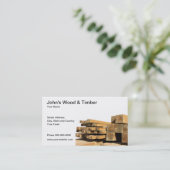 Carte de visite en bois et de bois de construction (Debout devant)