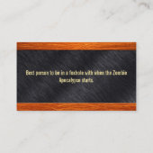 Carte de visite en bois et en acier pour (Dos)