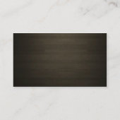 Carte de visite en bois foncé (Dos)