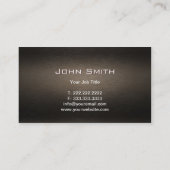 Carte de visite en bois foncé d'étiquette de luxe (Dos)