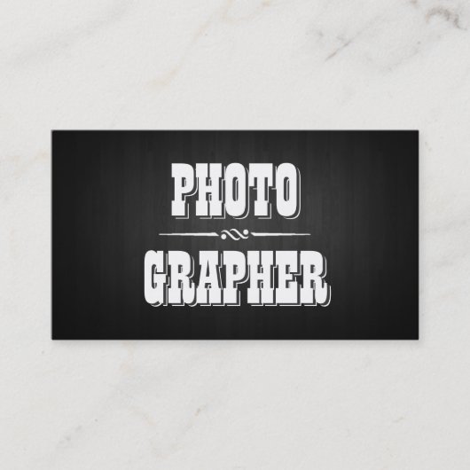 Carte de visite en bois foncé vintage de (Devant)