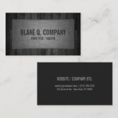 Carte de visite en bois gris de regard de grain et (Devant / Derrière)