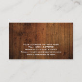 Carte de visite en bois grunge (Dos)