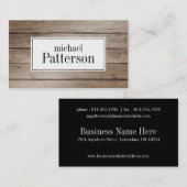 Carte de visite en bois léger de professionnel de (Devant / Derrière)