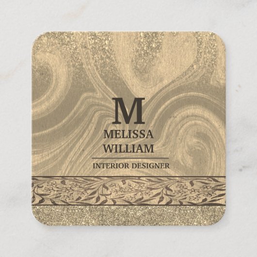 Carte de visite en bois moderne design (Devant)