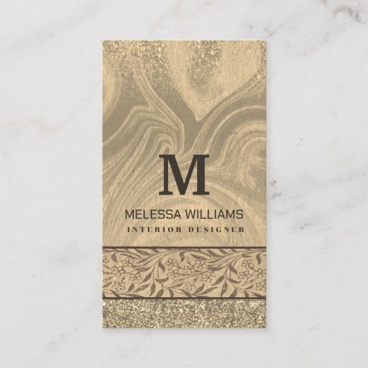 Carte de visite en bois moderne design (Devant)