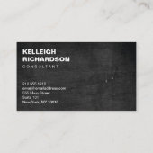 Carte de visite en bois noir monogramme initial en (Dos)