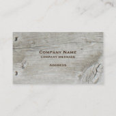 Carte de visite en bois rustique (Dos)