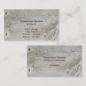 Carte de visite en bois rustique (Devant / Derrière)