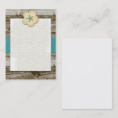 Carte de visite en bois vintage de ketmie (Devant / Derrière)