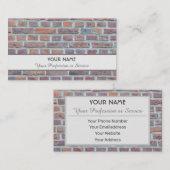 Carte de visite en brique rouge solide (Devant / Derrière)