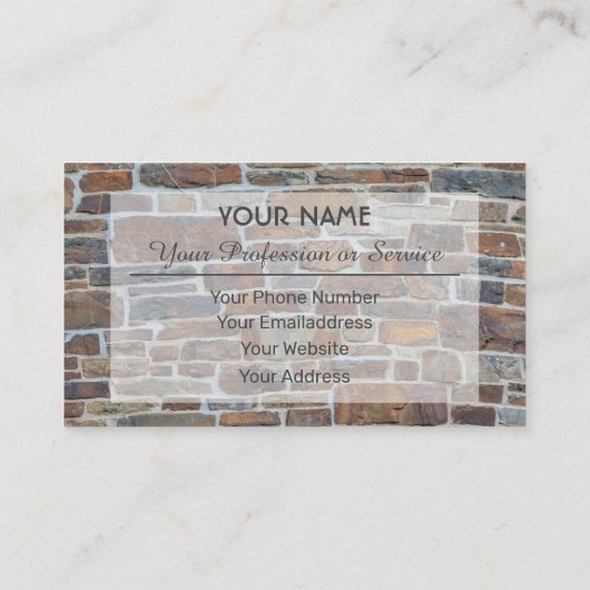 Carte de visite en brique solide (Dos)