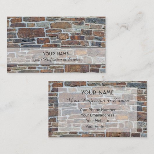Carte de visite en brique solide (Devant / Derrière)