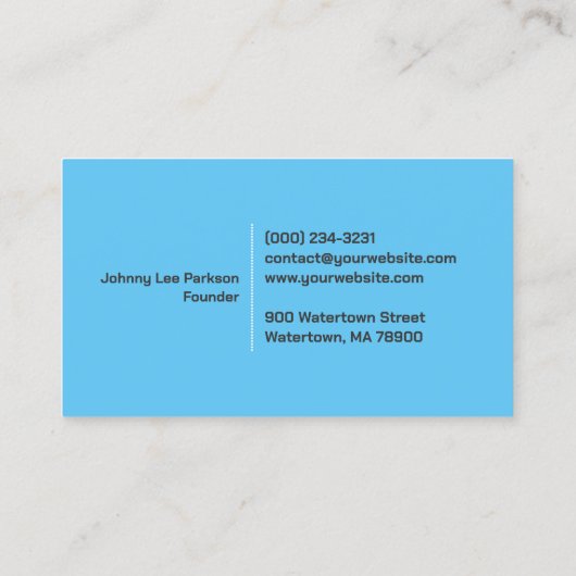 Carte de visite en briques de maçonnerie de constr (Dos)