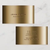 Carte de visite en bronze de photographe en métal (Devant / Derrière)