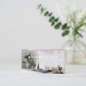 Carte de visite en carrelage (Debout devant)