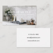 Carte de visite en carrelage (Devant / Derrière)